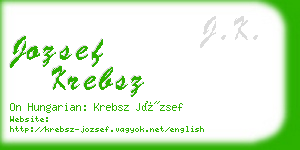 jozsef krebsz business card